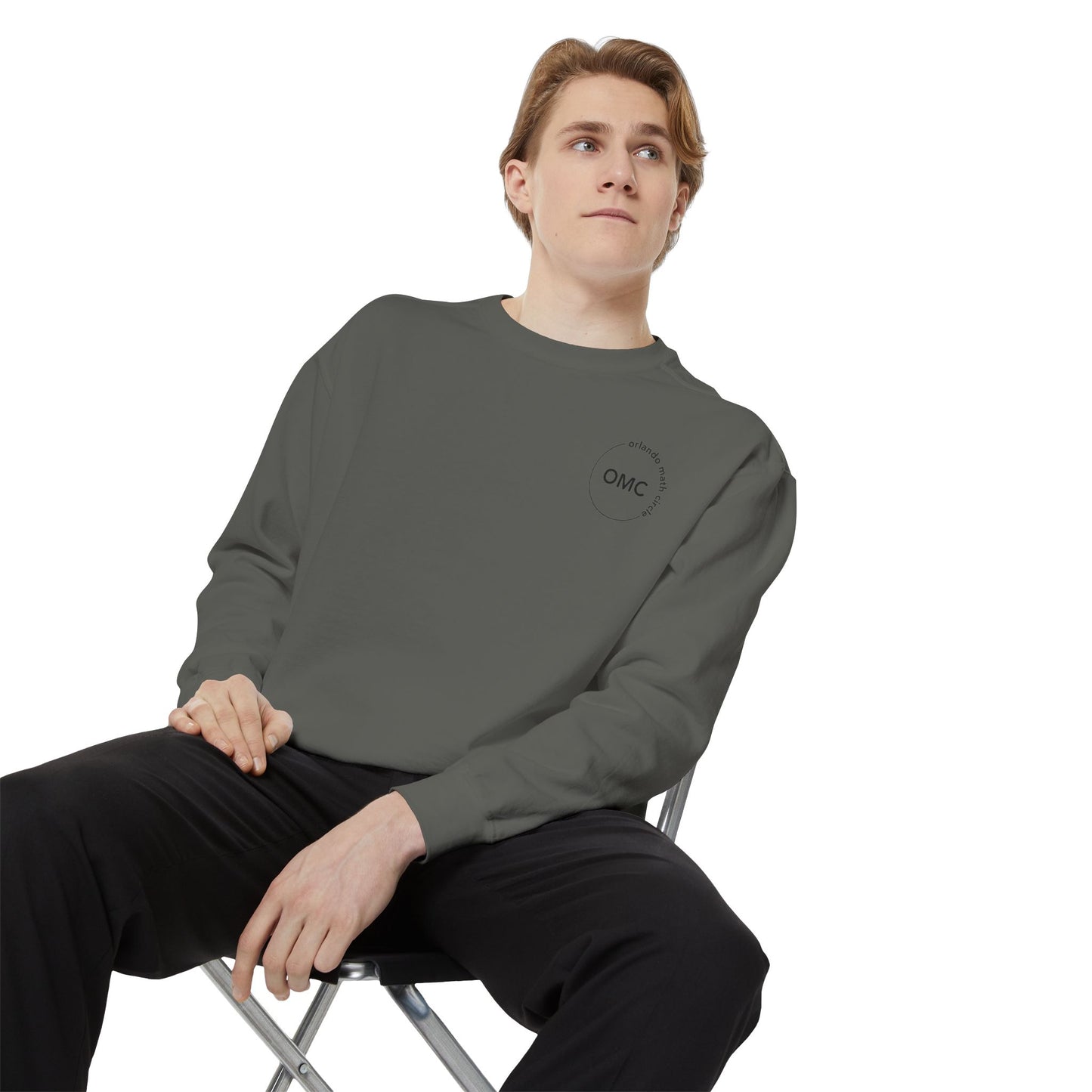 Math Club Graphic Sweatshirt — 'Orlando Math Circle' Geometric Back Print