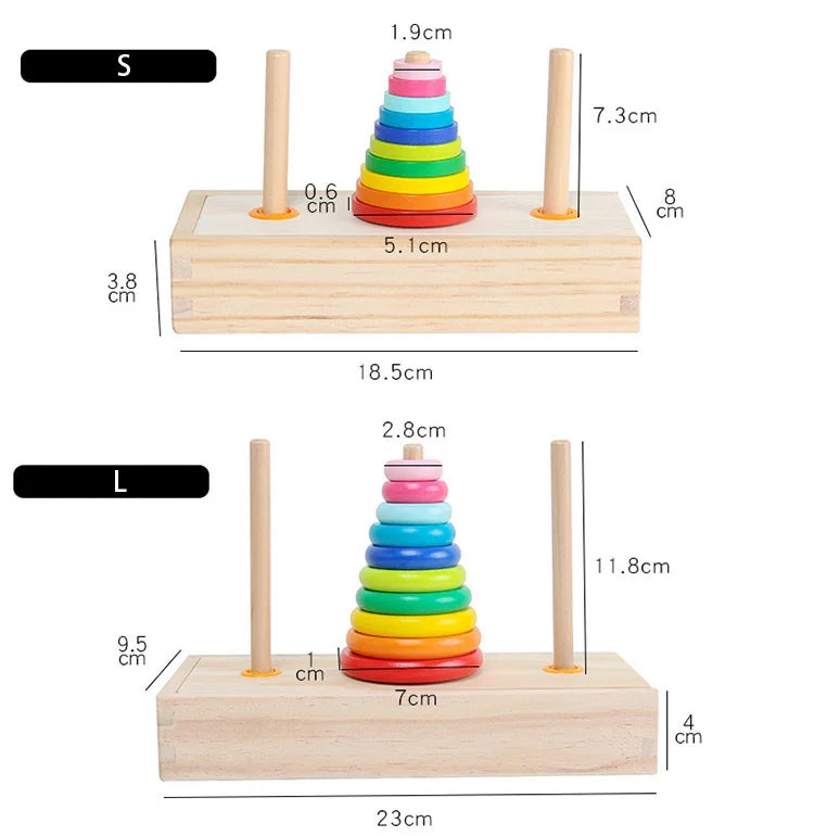 Tower of Hanoi Strategy Puzzle for Kids & Adults