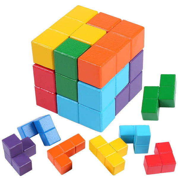 Wooden Soma Cube Puzzle