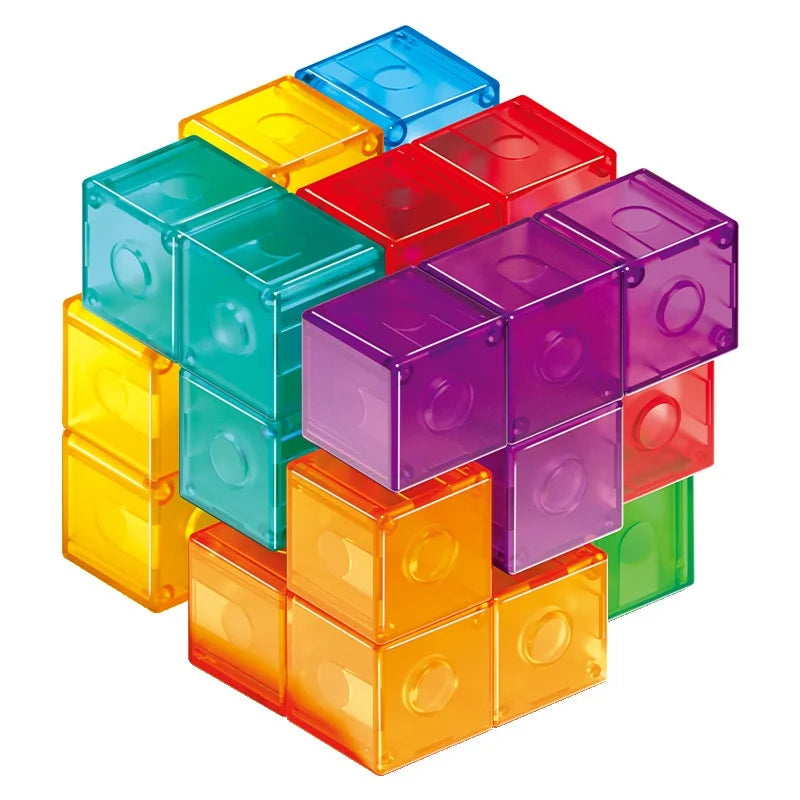 Magnetic Building Blocks Soma Cube Educational Brain Teaser Early Learning Toy